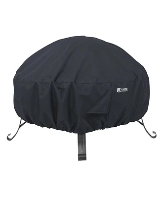 Classic Accessories Full Coverage Fire Pit Cover - Large, Round , Black