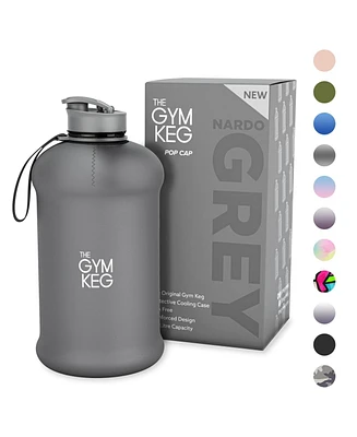 The Gym Keg Reusable Gym Water Bottle with Carry Handle and Leakproof Design