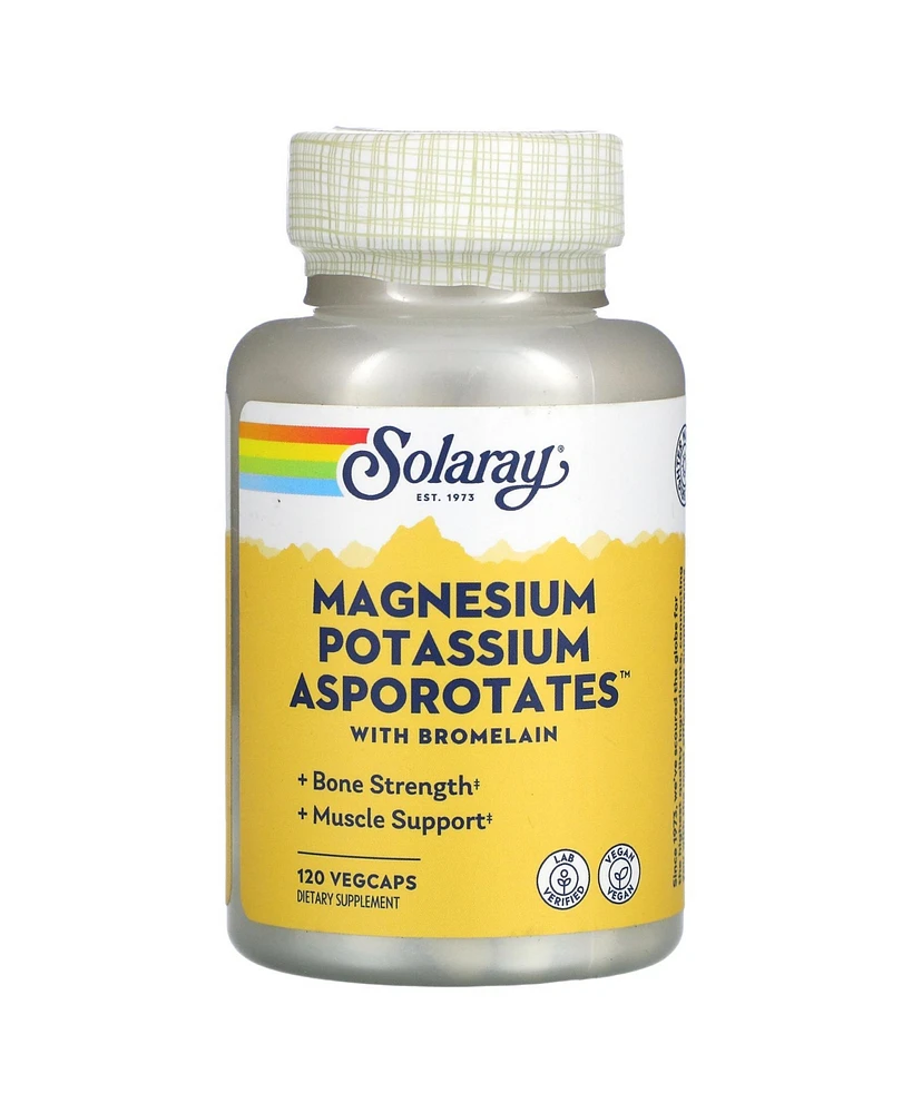 Solaray Magnesium Potassium Asporotates with Bromelain - 120 VegCaps - Assorted Pre