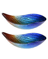 Aquaterior Waterdrop Shape Tempered Glass Sink Counter Top Bathroom Basin 2 Pack