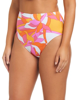 Beyond Control Women's High Waist Geometric-Print Bikini Bottoms