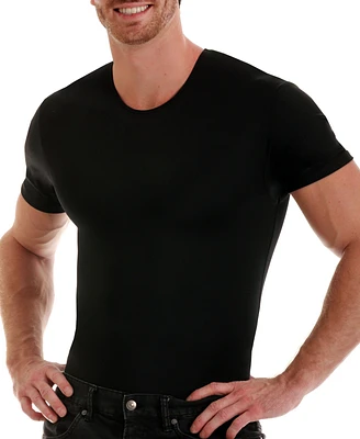Instaslim Men's Power Mesh Compression Short Sleeve Crewneck T-shirt