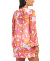 Beyond Control Women's Geometric-Print Cover-Up Dress