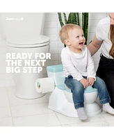 Real Feel 2-in-1 Potty with Wipes Storage, Flushing Sounds & Disposable Liners - Realistic Toilet - Easy to Clean & Assemble - Jool Baby (Aqua)