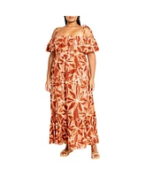 City Chic Plus Size Runaway Maxi Dress