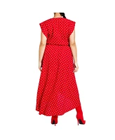 City Chic Plus Fresh Spot Maxi Dress