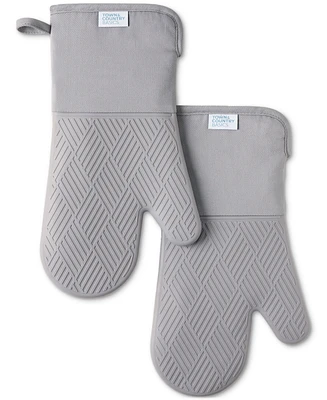 Town & Country Living Basics Silicone Basketweave Oven Mitts, Set of 2