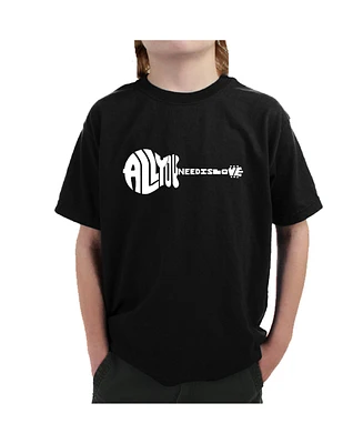 La Pop Art Boys Word T-shirt - All You Need Is Love