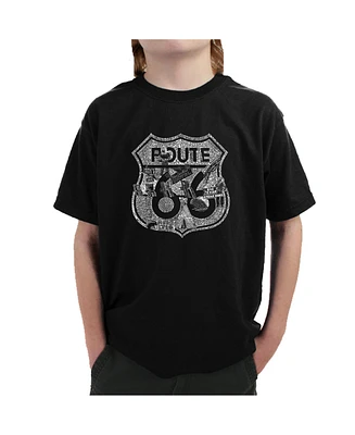 La Pop Art Boys Word T-shirt - Stops Along Route 66