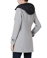 kimi + kai Women's Maria Hooded Boucle Wool Coat