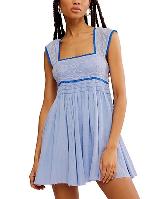 Free People Women's Heartland Cotton Babydoll Mini Dress