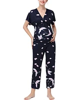 kimi + kai Maternity Birdie Nursing 2-Piece Pajama Set