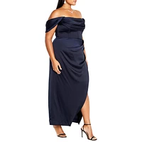 City Chic Plus Forbidden Love Maxi Dress