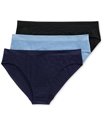 Lauren Ralph Monogram Mesh Jacquard 3-Pack Bikini Underwear, 4L0185
