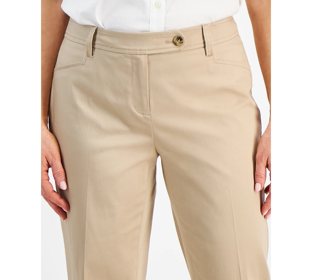 Jones New York Petite Mid Rise Slim Ankle Pants