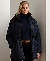 Lauren Ralph Plus Hooded Quilted Anorak Coat