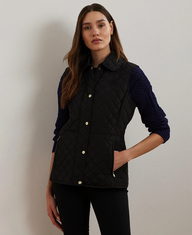 Lauren Ralph Women's Quilted Logo Vest