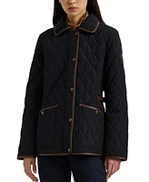 Lauren Ralph Petite Quilted Velboa Lined Coat