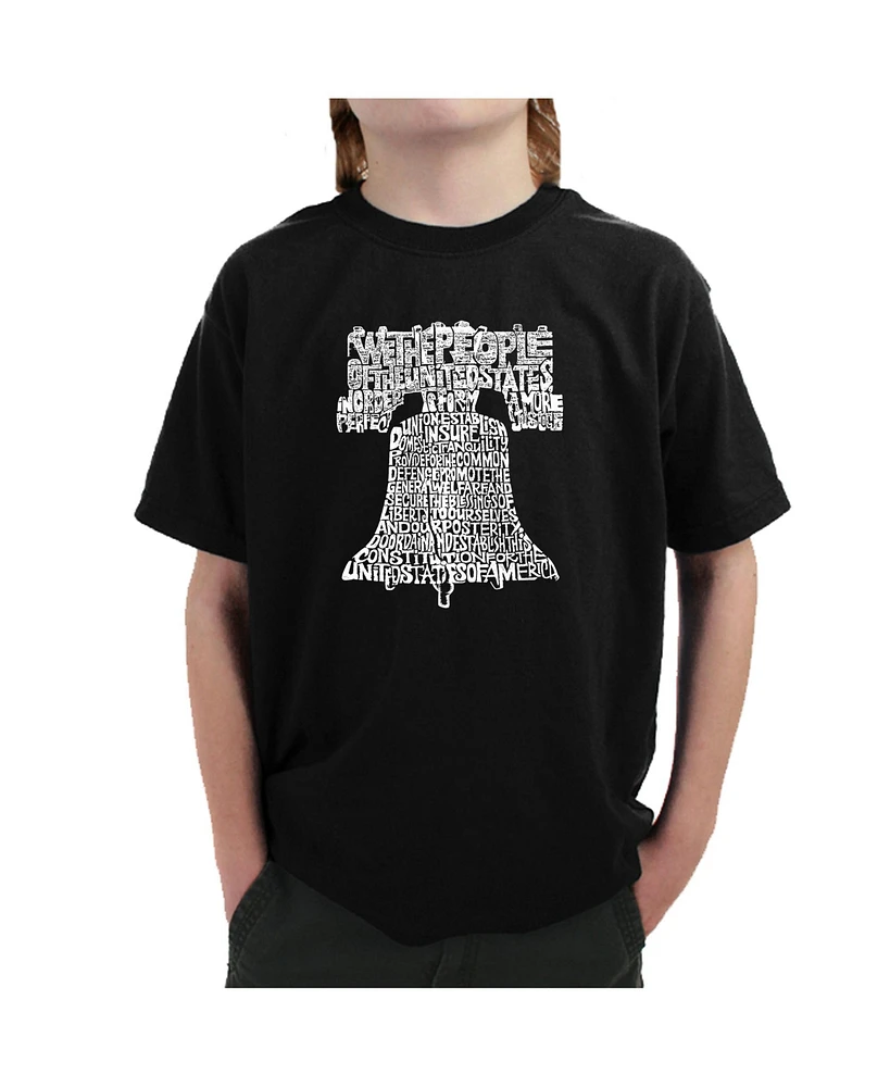 La Pop Art Boys Word Art T-shirt - Liberty Bell