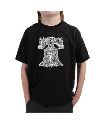 La Pop Art Boys Word T-shirt - Liberty Bell