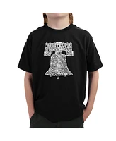 La Pop Art Boys Word Art T-shirt - Liberty Bell