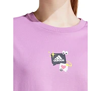 adidas Women's Remoji Graphic-Print Cotton T-Shirt