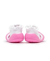 Komuello Infant Girl Breathable Washable Non-Slip Sock Shoes Mary Jane Bow