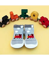 Komuello Infant Boys Breathable Washable Non-Slip Sock Shoes Train