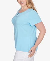 Hearts Of Palm Plus Size Feeling The Lime Short Sleeve Top