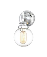 Trade Winds Lighting Trade Winds Chatham Glass Globe Wall Sconce in Chrome