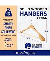 Lifemaster Solid Wooden Hanger Set