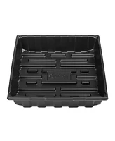 Sunpack 10 x 10in Extra Strength Plastic Seeding Tray Black, 2.5in