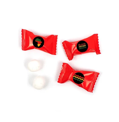 Just Candy 55 Pcs Black History Month Candy Mints Party Favors Red Individually Wrapped Buttermints