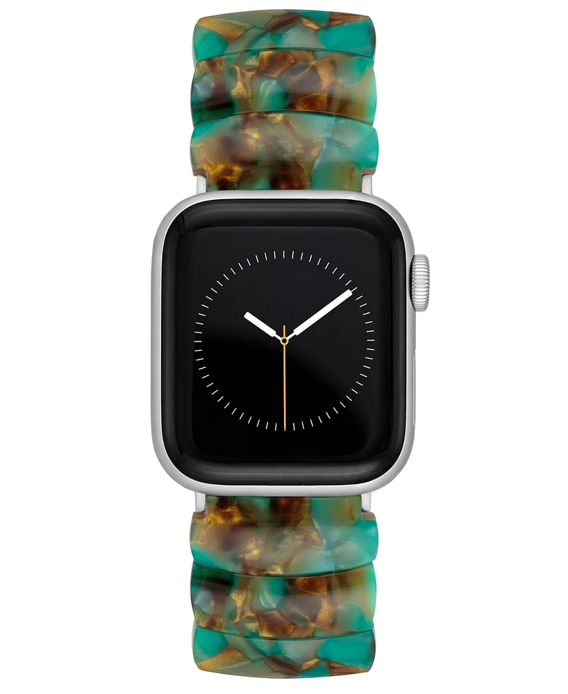 Anne Klein Women's Green Marbled Acetate Expansion Bracelet designed for 42/44/45/Ultra/Ultra 2 Apple Watch