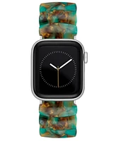 Anne Klein Women's Green Marbled Acetate Expansion Bracelet designed for 42/44/45/Ultra/Ultra 2 Apple Watch