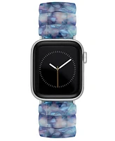 Anne Klein Women's Blue Marbled Acetate Expansion Bracelet designed for 38/40/41mm Apple Watch