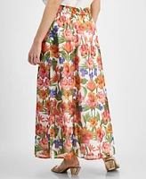 I.n.c. International Concepts Petite Textured Floral-Print Maxi Skirt, Created for Macy's