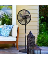 Newair Outdoor Misting Fan and Pedestal Fan Combination, 600 sq. ft. With 3 Fan Speeds and Sturdy All Metal Design, Connects Directly to Your Hose