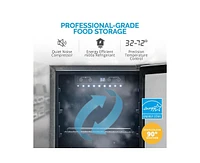 Newair 15" 3.2 Cu. Ft. Commercial Stainless Steel Built-in Beverage Refrigerator, Weatherproof and Outdoor Rated