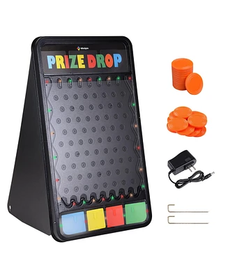 WinSpin 41x25" Large Prize Drop w/ Led Light 24 Pucks Board Game Carnival Party - Black