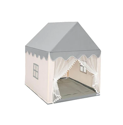 Slickblue Kids Large Play Castle Fairy Tent with Mat