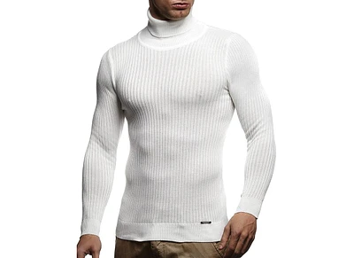 Leif Nelson Men's Turtleneck Sweater Slim Fit Polo Neck Longsleeve | Long Sleeve for Men