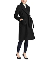 Lauren Ralph Women's Wool-Blend Belted Wrap Coat