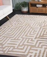 Safavieh Amsterdam AMS106 Ivory and Mauve 6'7" x 9'2" Sisal Weave Outdoor Area Rug