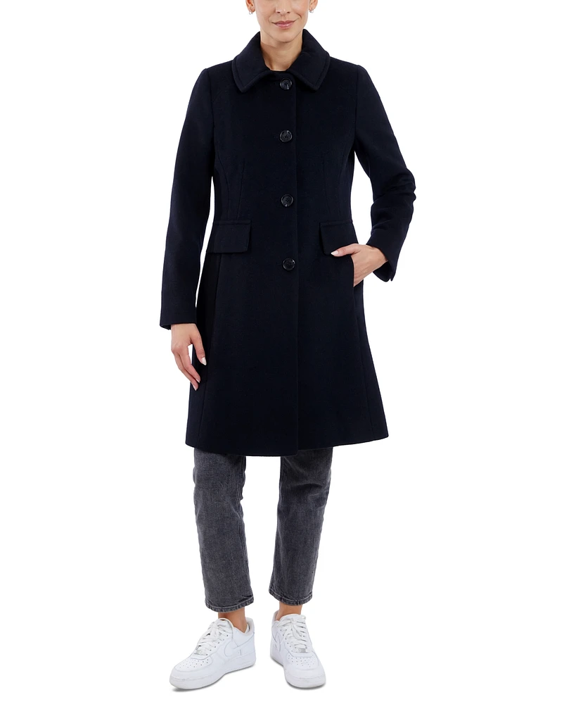 Anne Klein Women's Collared Button-Front Walker Coat