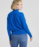 Charter Club Women's Cashmere Bisou Mock Neck Sweater, Created for Macy's