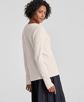 Charter Club Women's 100% Cashmere Ribbed V-Neck Sweater, Created for Macy's