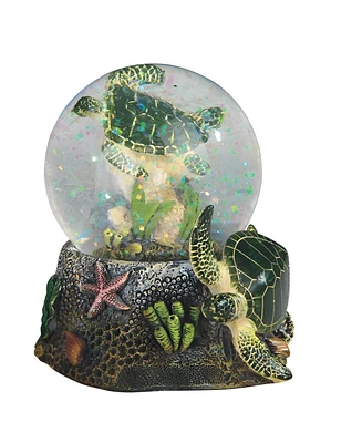 Fc Design 3.75"H Green Sea Turtle Glitter Snow Globe Animal Figurine Home Decor Perfect Gift for House Warming, Holidays and Birthdays
