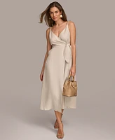 Donna Karan Women's Linen-Blend A-Line Dress