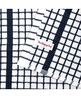 Sloppy Chef Classic Checkered Kitchen Towels (Pack of 6), 100% Cotton, 15x25 in.